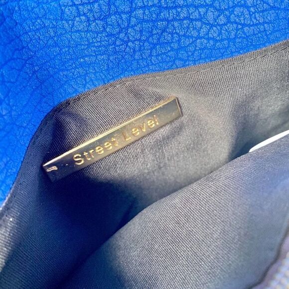 Street level Cobalt blue faux leather clutch purse - Picture 6 of 9